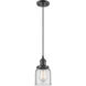 Franklin Restoration Bell 1 Light 5 inch Oil Rubbed Bronze Mini Pendant Ceiling Light in Incandescent, Clear, Franklin Restoration