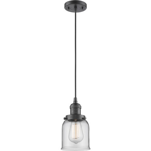 Franklin Restoration Bell 1 Light 5 inch Oil Rubbed Bronze Mini Pendant Ceiling Light in Incandescent, Clear, Franklin Restoration