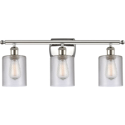 Ballston Cobbleskill LED 26 inch Polished Nickel Bath Vanity Light Wall Light in Clear Glass, Ballston