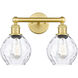 Waverly 2 Light 15 inch Satin Gold and Clear Bath Vanity Light Wall Light