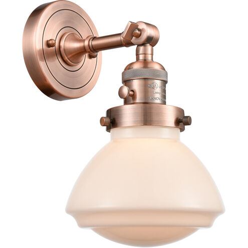 Franklin Restoration Olean LED 7 inch Antique Copper Sconce Wall Light, Franklin Restoration
