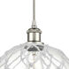 Ballston Large Farmhouse Rope LED 10 inch Polished Nickel Mini Pendant Ceiling Light in Clear Glass with White Rope, Silver, Ballston