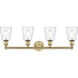 Ellery 4 Light 31.75 inch Brushed Brass Bath Vanity Light Wall Light in Clear