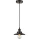 Franklin Restoration Railroad 1 Light 8 inch Oil Rubbed Bronze Mini Pendant Ceiling Light