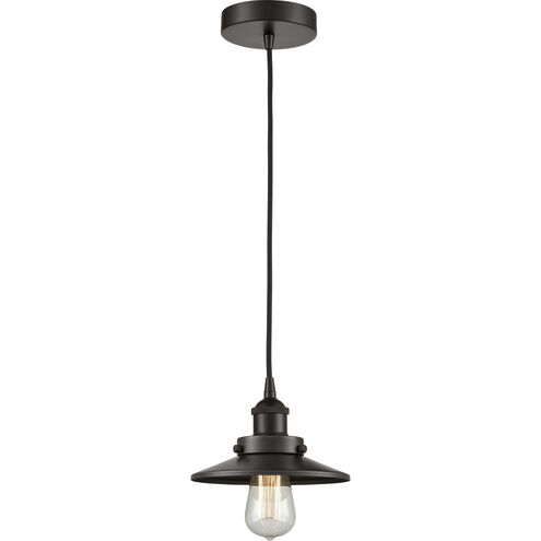 Franklin Restoration Railroad 1 Light 8 inch Oil Rubbed Bronze Mini Pendant Ceiling Light