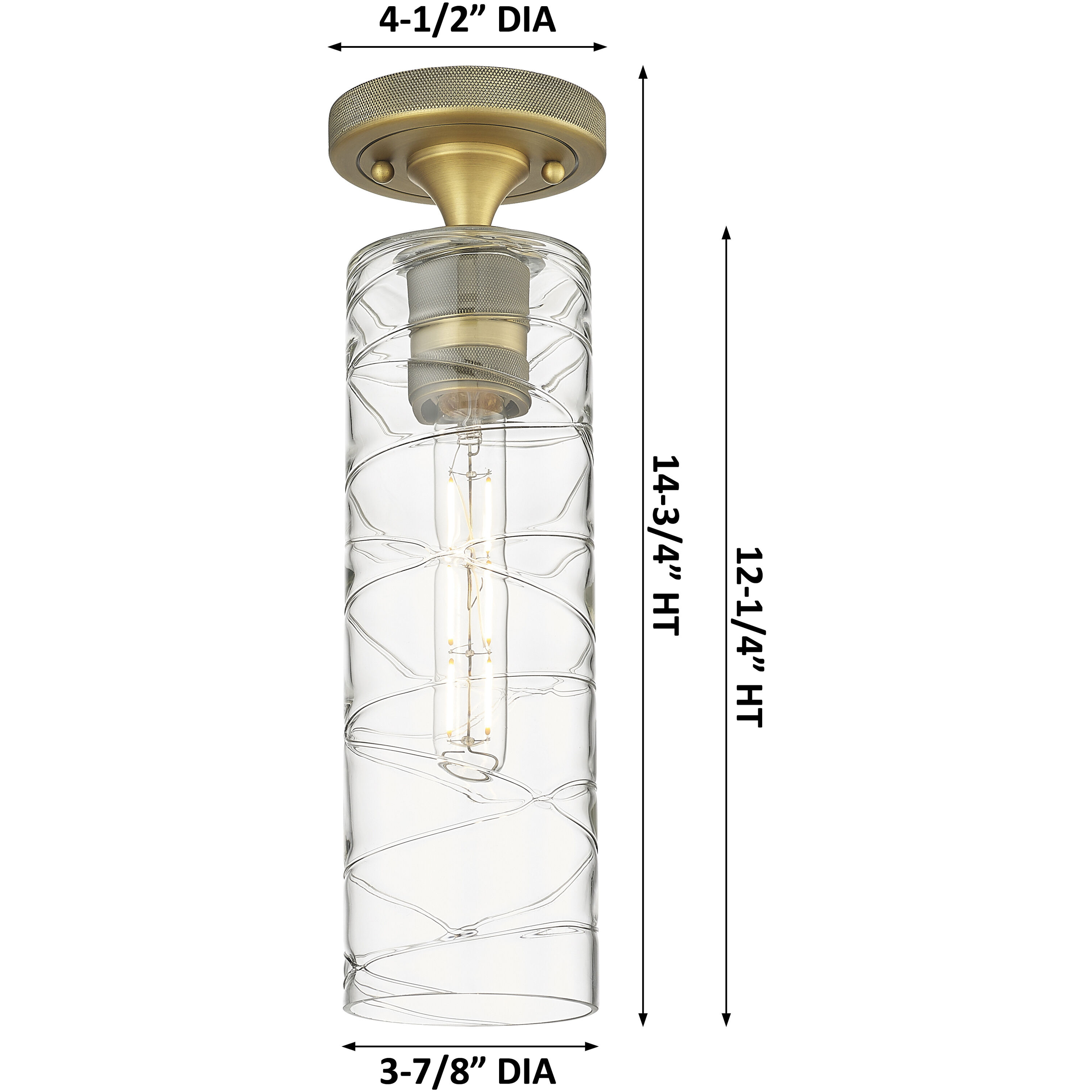 Downtown Urban Crown Point 1 Light 3.88 inch Satin Nickel Flush Mount Ceiling Light in Seedy