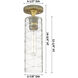 Downtown Urban Crown Point 1 Light 3.88 inch Brushed Brass Flush Mount Ceiling Light in Clear