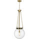 Beacon 1 Light 14 inch Brushed Brass Pendant Ceiling Light