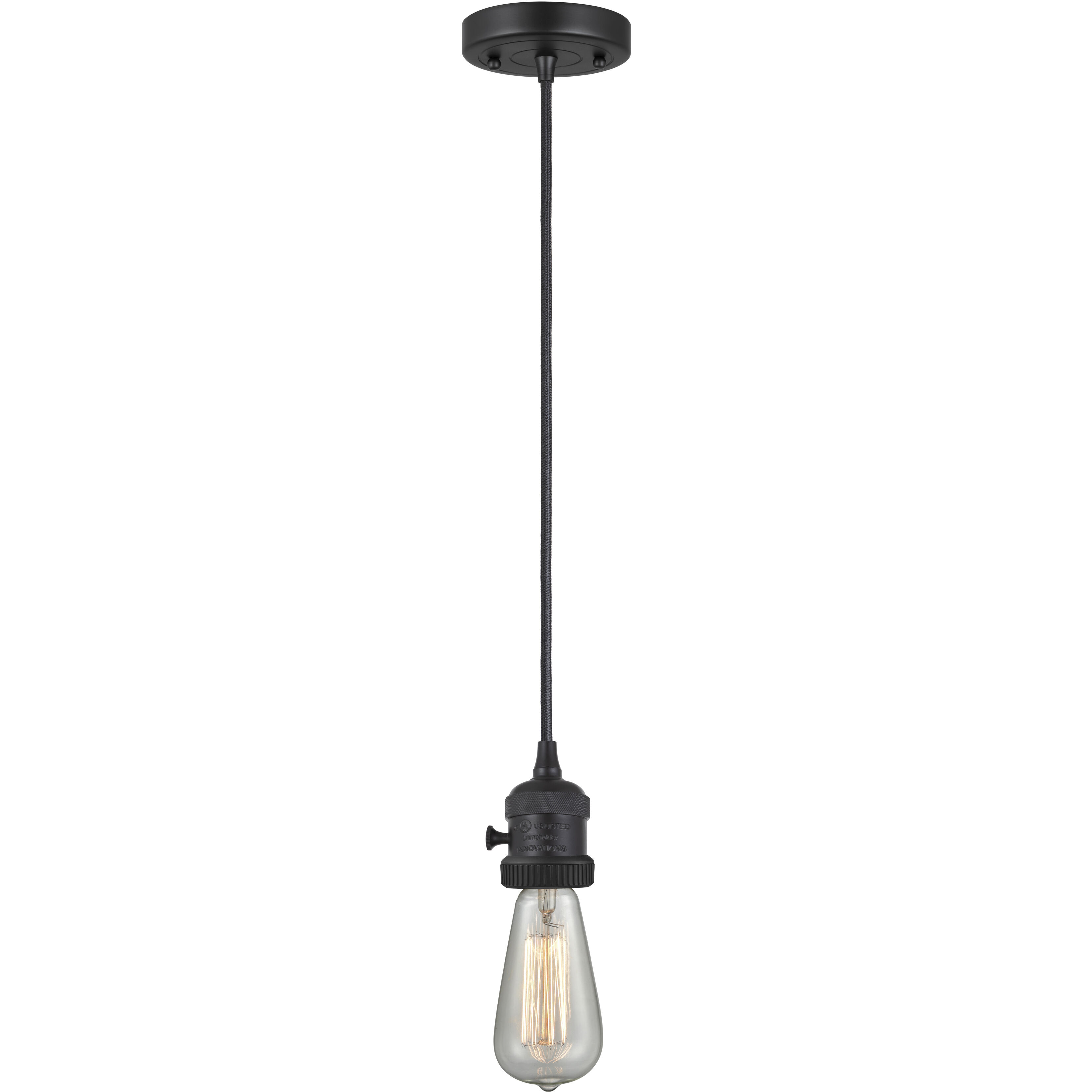 Franklin Restoration Bullet LED 7 inch Matte Black Mini Pendant Ceiling Light in Seedy