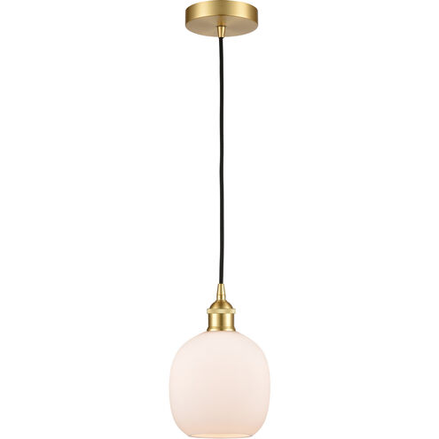 Edison Belfast 1 Light 6 inch Satin Gold Mini Pendant Ceiling Light