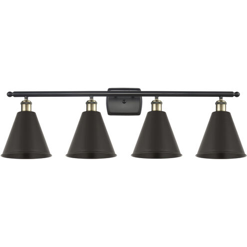 Ballston Cone LED 38 inch Black Antique Brass Bath Vanity Light Wall Light