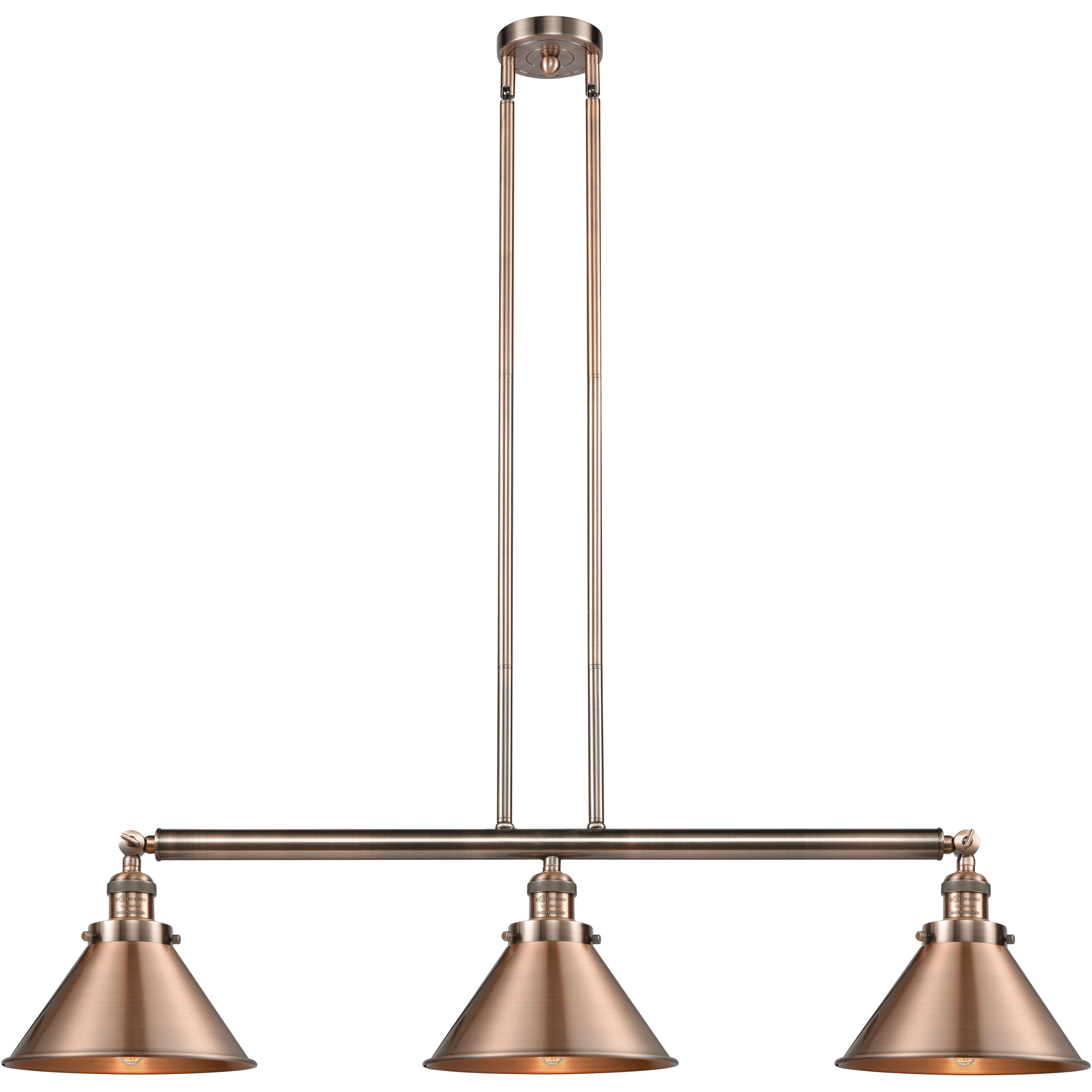 Franklin Restoration Briarcliff LED 43 inch Antique Copper Island Light Ceiling Light, Franklin Restoration