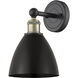 Metal Bristol 1 Light 7.5 inch Black Antique Brass and Matte Black Sconce Wall Light
