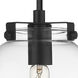 Auralume Span LED 15.38 inch Matte Black and Clear Bath Vanity Light Wall Light