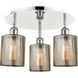 Cobbleskill 3 Light 16.75 inch Polished Nickel Flush Mount Ceiling Light in Mercury