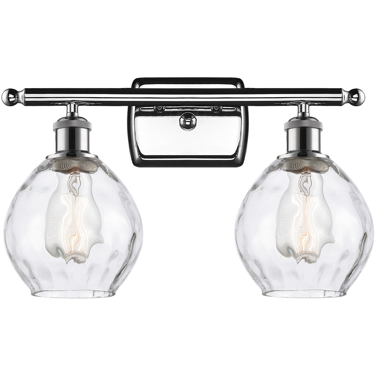 Ballston Small Waverly 2 Light 16 inch Polished Chrome Bath Vanity Light Wall Light, Ballston