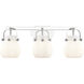 Pilaster II Sphere 3 Light 26.5 inch Polished Chrome Bath Vanity Light Wall Light in Matte White Glass