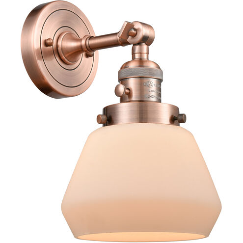 Franklin Restoration Fulton LED 7 inch Antique Copper Sconce Wall Light, Franklin Restoration