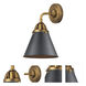 Nouveau 2 Appalachian 1 Light 8 inch Brushed Brass Sconce Wall Light in Matte Black