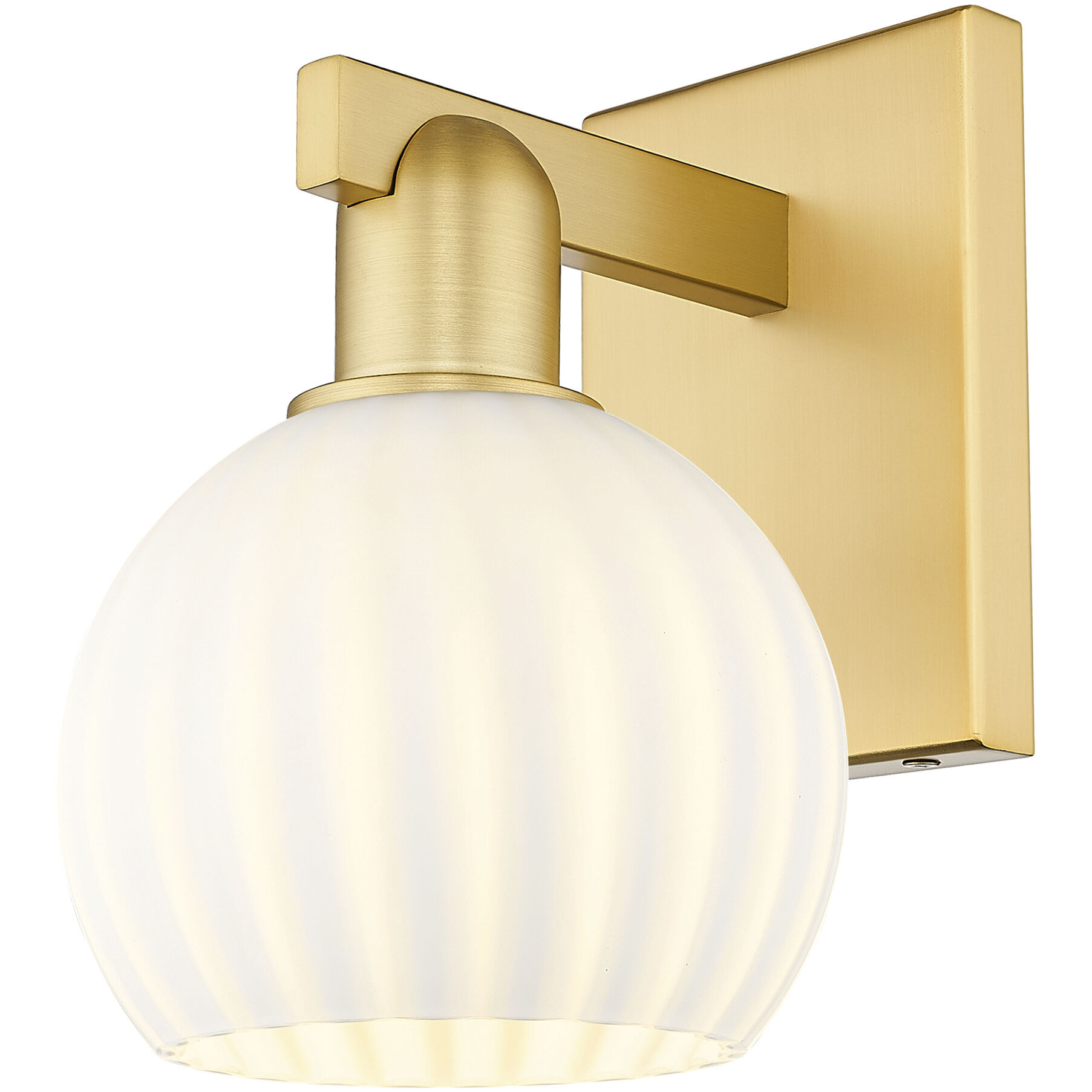 Arcadia White Venetian Armed Sconce Wall Light in Satin Gold