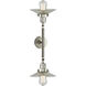 Franklin Restoration Halophane 2 Light 18.00 inch Bathroom Vanity Light