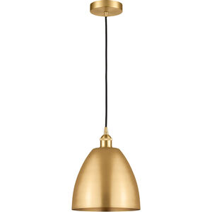 Edison Dome 1 Light 9 inch Satin Gold Mini Pendant Ceiling Light