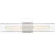 Bolivar 2 Light 4 inch Satin Nickel Bath Vanity Light Wall Light in Clear Glass