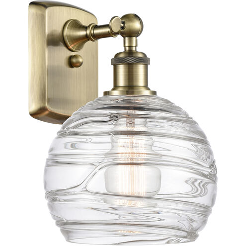 Ballston Deco Swirl LED 8 inch Antique Brass Sconce Wall Light, Ballston