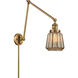 Chatham 30 inch 3.50 watt Brushed Brass Swing Arm Wall Light, Franklin Restoration