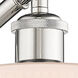 Ballston Cobbleskill LED 5.3 inch Polished Nickel Sconce Wall Light in Matte White Glass