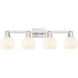 Arcadia White Venetian 4 Light 33 inch Brushed Satin Nickel Bath Vanity Light Wall Light