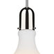 Auralume Amherst 1 Light 14 inch Polished Nickel Pendant Ceiling Light in Matte White Glass