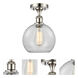 Ballston Athens 1 Light 8 inch Polished Nickel Semi-Flush Mount Ceiling Light in Clear Glass, Ballston