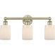 Hadley 3 Light 22.5 inch Antique Brass and Matte White Bath Vanity Light Wall Light