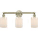 Hadley 3 Light 22.5 inch Antique Brass and Matte White Bath Vanity Light Wall Light