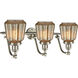 Franklin Restoration Chatham LED 28 inch Brushed Satin Nickel Bath Vanity Light Wall Light in Mercury Glass, Franklin Restoration
