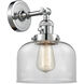 Franklin Restoration Large Bell LED 8 inch Polished Chrome Sconce Wall Light, Franklin Restoration