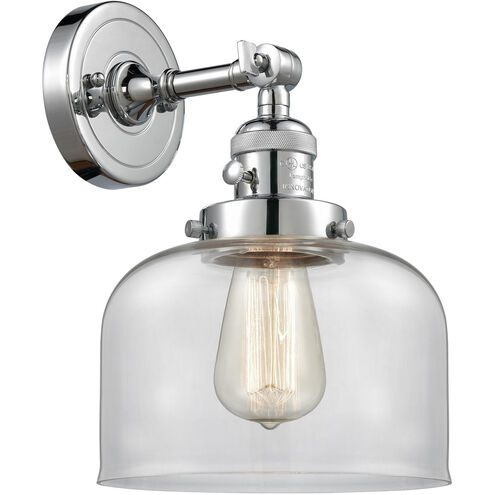 Franklin Restoration Large Bell LED 8 inch Polished Chrome Sconce Wall Light, Franklin Restoration