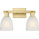 Arcadia Brookfield 2 Light 16.75 inch Satin Gold Bath Vanity Light Wall Light