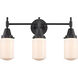 Caden LED 23 inch Matte Black Bath Vanity Light Wall Light in Matte White Glass