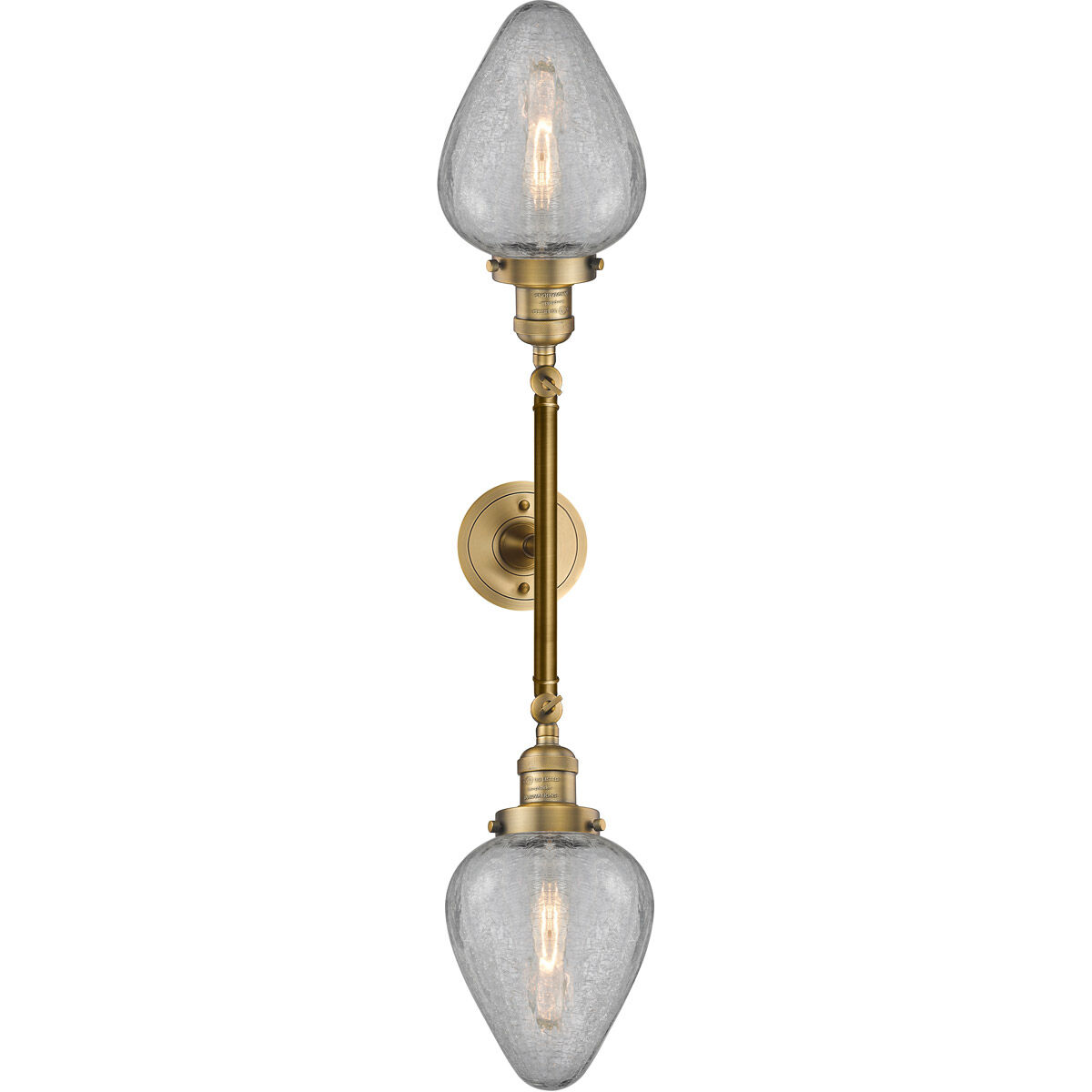Franklin Restoration Geneseo 2 Light 17 inch Brushed Brass Bath Vanity Light Wall Light, Franklin Restoration