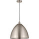 Edison Dome 1 Light 16 inch Brushed Satin Nickel Mini Pendant Ceiling Light