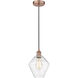 Edison Cindyrella LED 8 inch Antique Copper Mini Pendant Ceiling Light