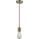 Gatsby Bare Bulb 1 Light 2 inch Antique Brass Mini Pendant Ceiling Light in Copper, Gatsby