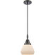 Downtown Urban Fulton 1 Light 7 inch Matte Black Mini Pendant Ceiling Light in Matte White