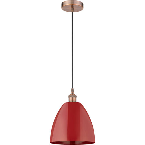 Edison Plymouth Dome LED 9 inch Antique Copper Mini Pendant Ceiling Light
