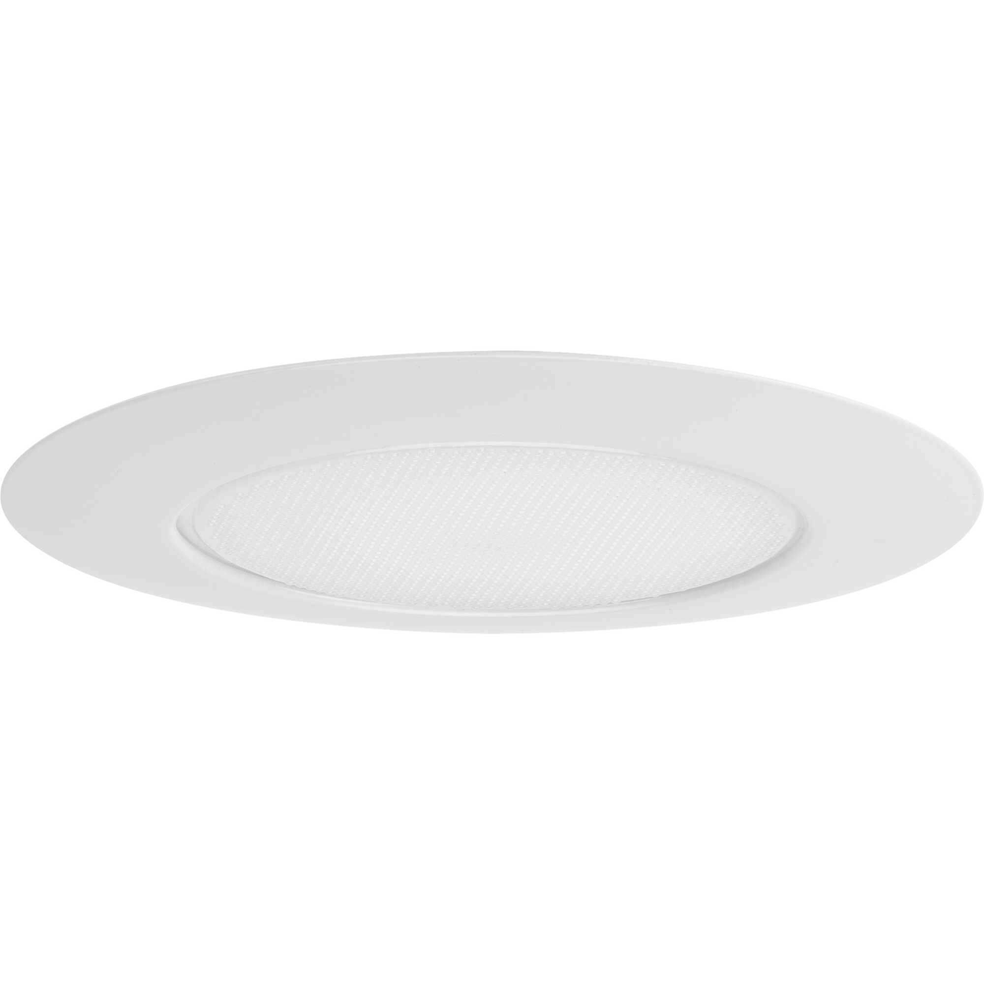 6in Recessed Trim A19 Satin White Lensed Shower Trim