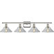 Ballston Orwell LED 36 inch Polished Nickel Bath Vanity Light Wall Light in Clear Glass, Ballston