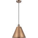 Ballston Cone 1 Light 12 inch Antique Copper Mini Pendant Ceiling Light