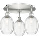 Ballston Preston 3 Light 18 inch Satin Nickel Flush Mount Ceiling Light in Clear Glass